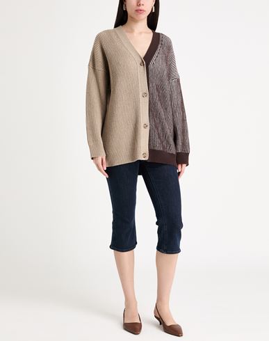 Woman Cardigan Brown Size M Wool, Viscose, Polyamide, Cashmere