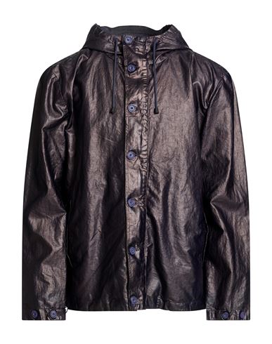 Man Jacket Navy Size L Linen, Polyurethane
