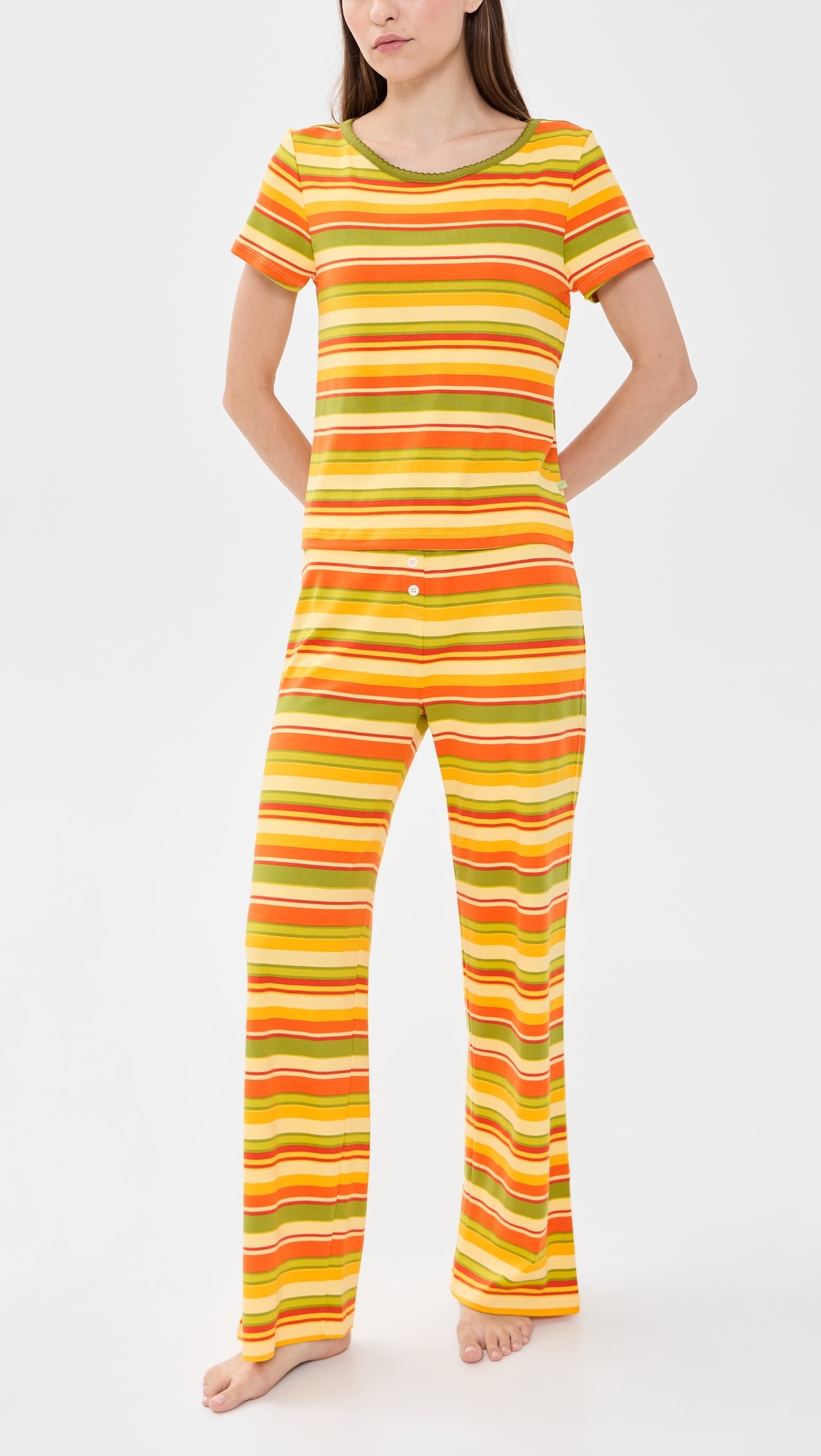 Baby Jean Long PJ Set Autumn Multi P