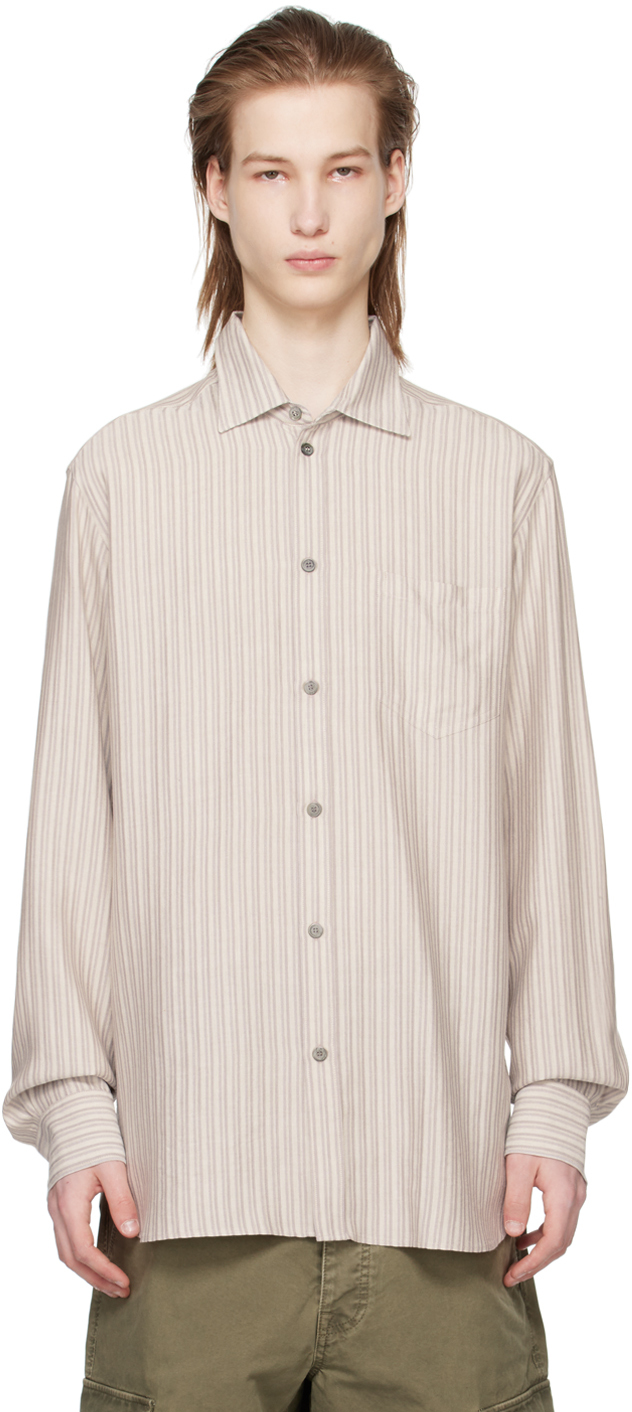 Golden Goose Purple & Gray Stripe Shirt