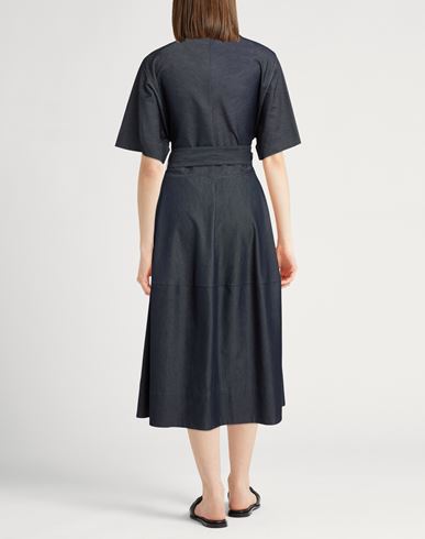 Woman Midi dress Blue Size 6 Cotton, Polyester, Elastane