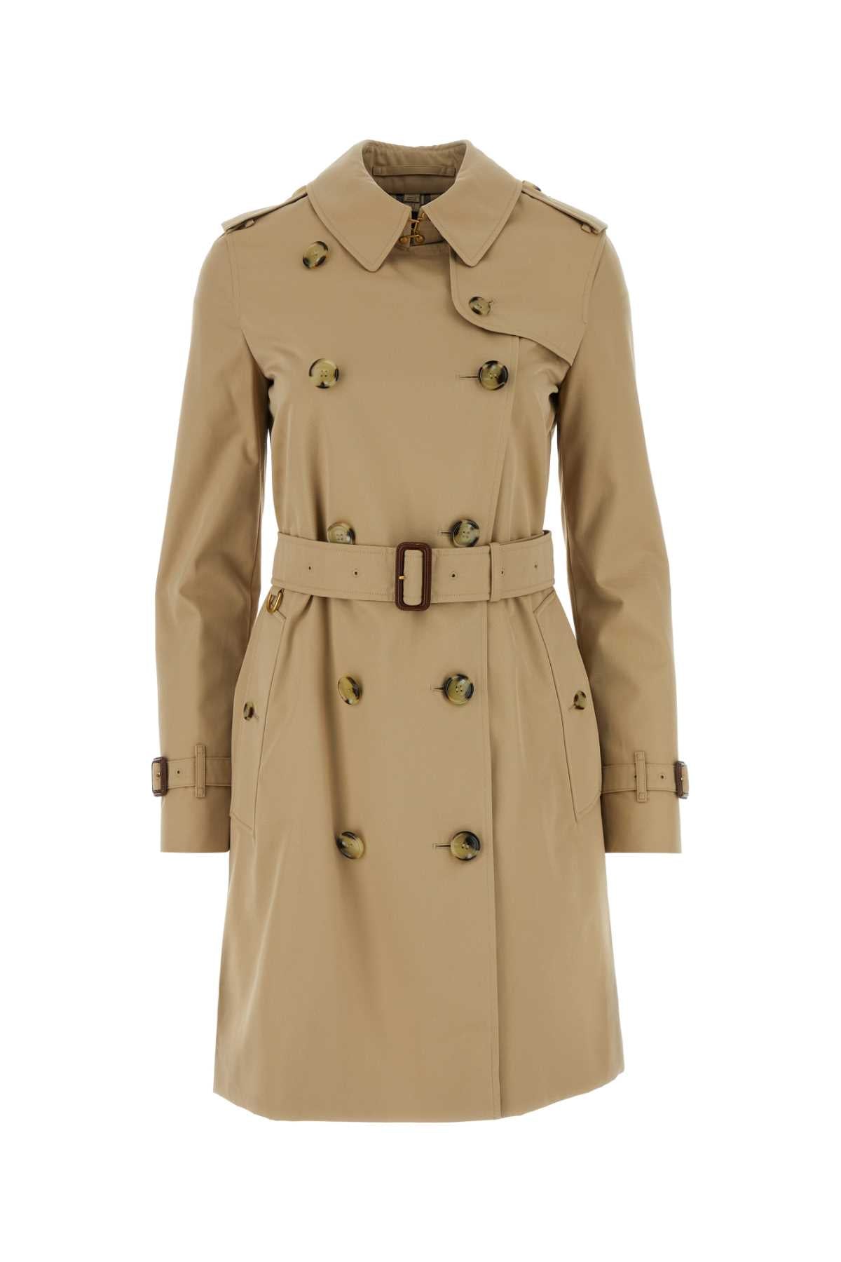 Classic Cotton Trench Coat — Beige