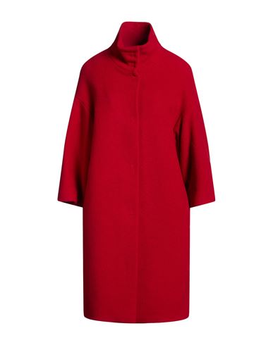 Woman Coat Red Size 6 Wool, Polyester, Polyamide