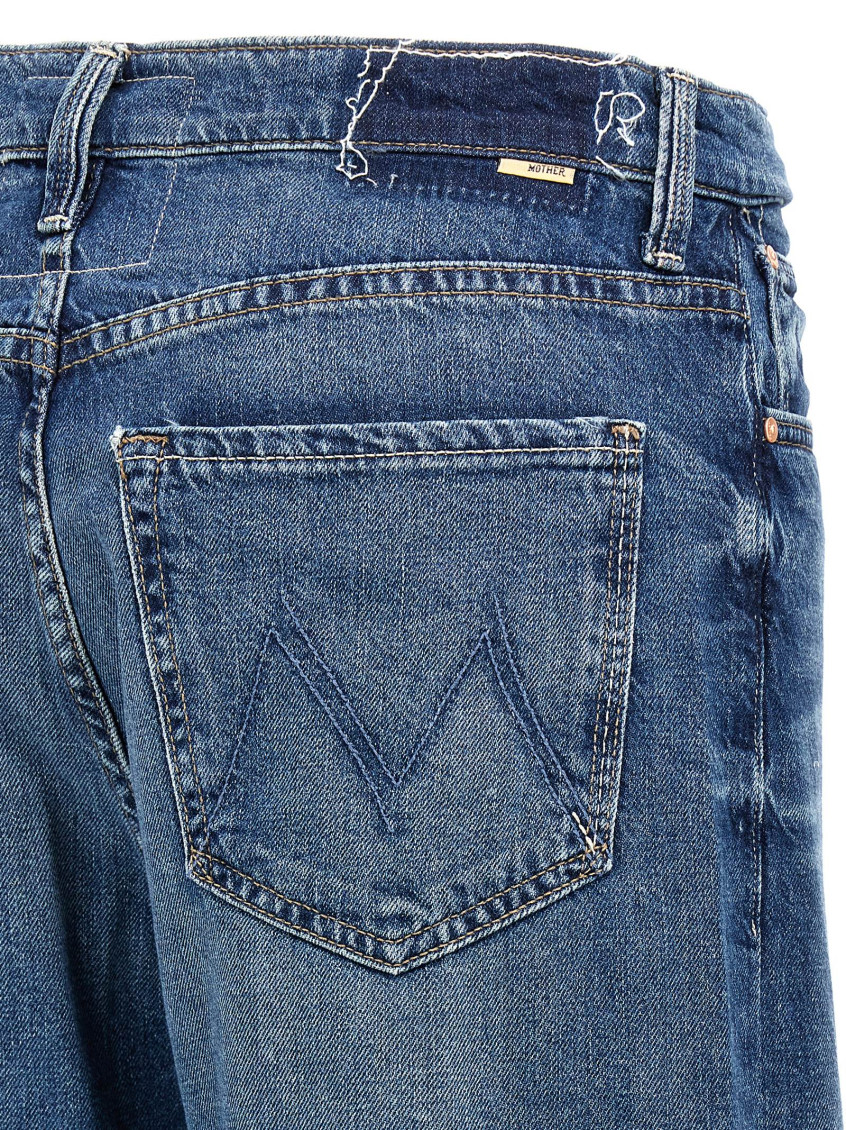 Blue straight-leg jeans