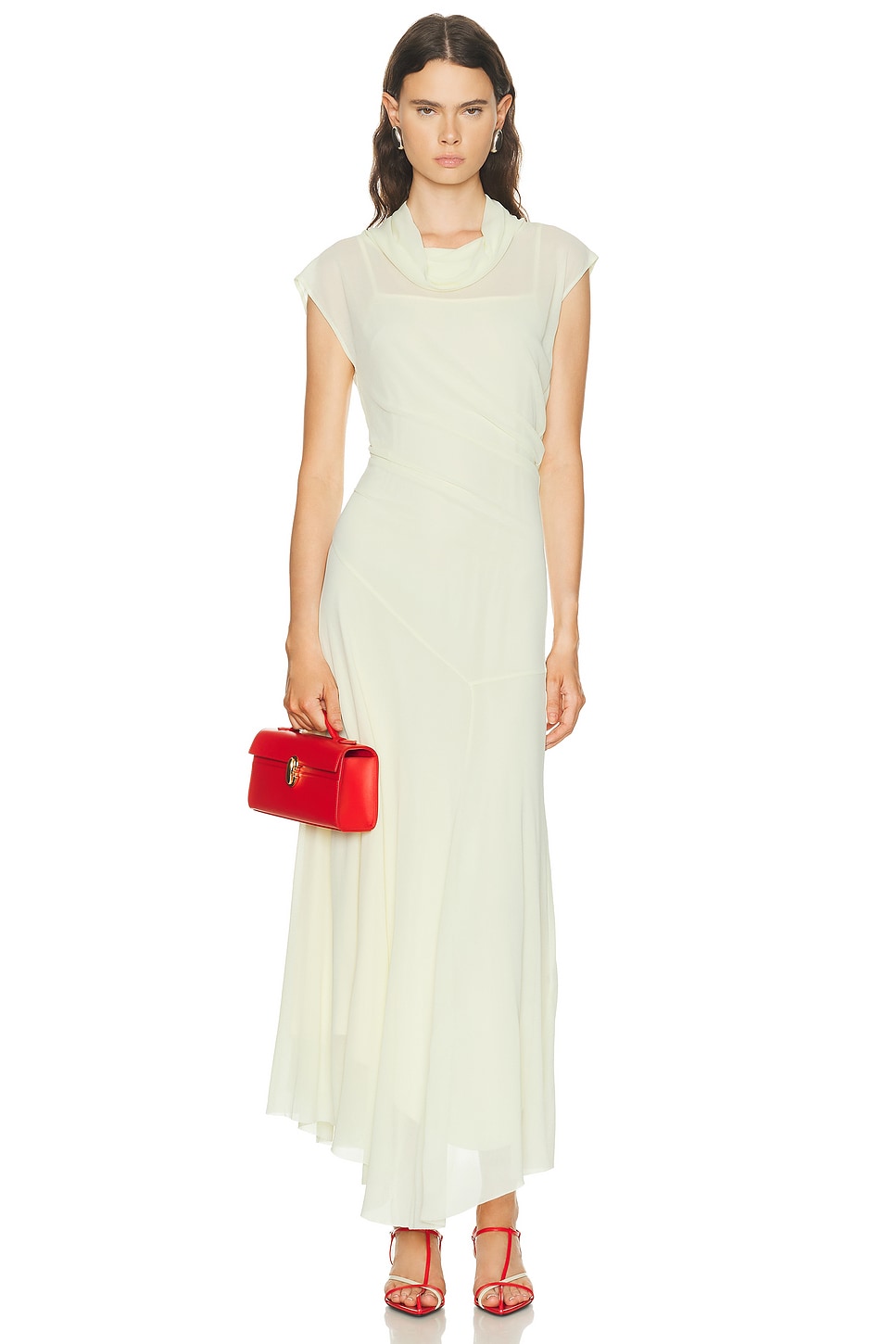 Proenza Schouler Tamara Dress in Pale Yellow - Lemon. 0 also