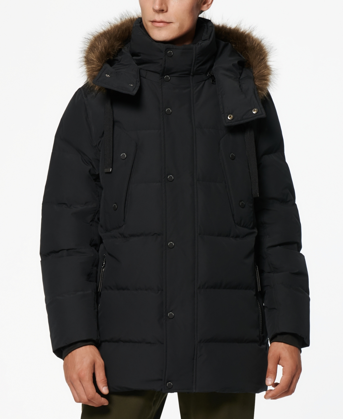 Men's Gattaca Down Parka Coat - Black