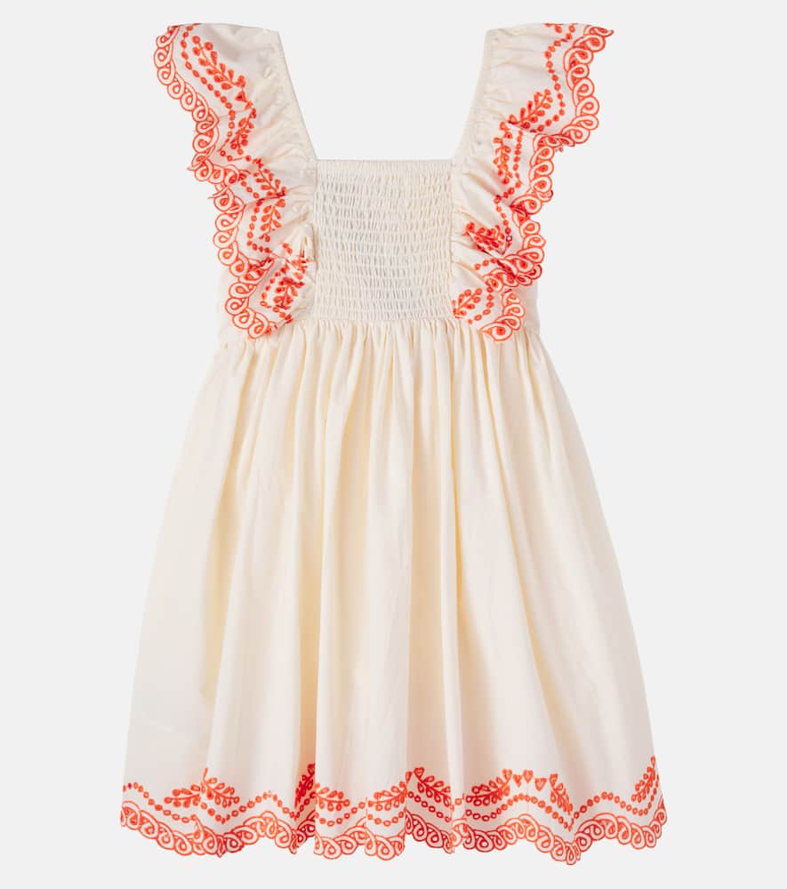 Clementine ruched cotton dress