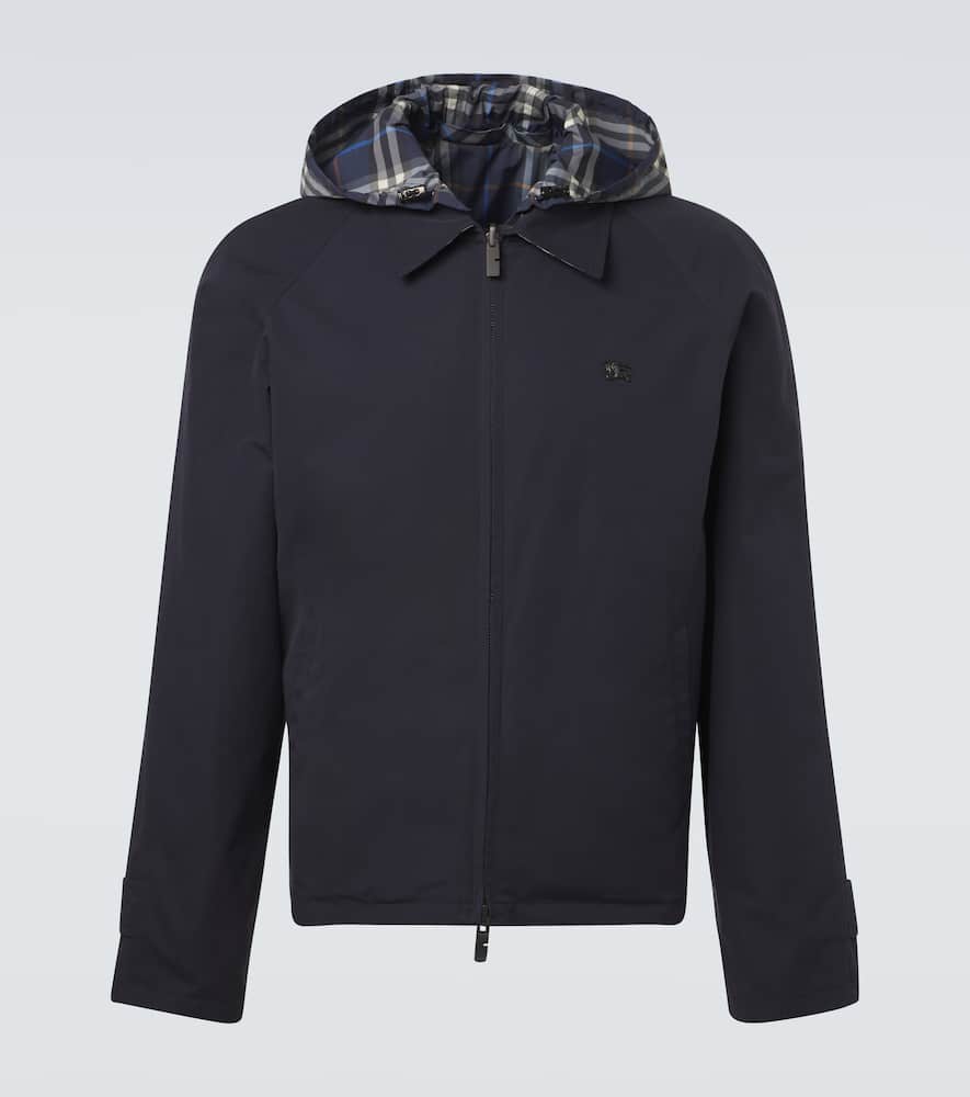 Check cotton blouson jacket