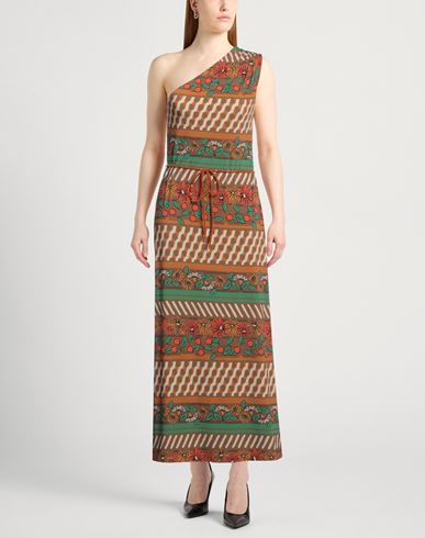 Siyu Woman Maxi dress Brown Size 8 Polyamide, Elastane