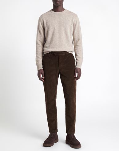 Man Pants Dark brown Size 30 Cotton, Elastane