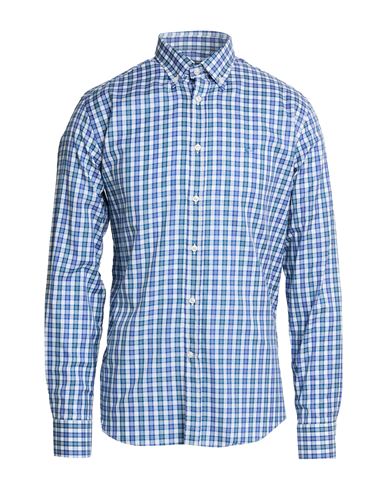 Man Shirt Blue Size 16 Cotton