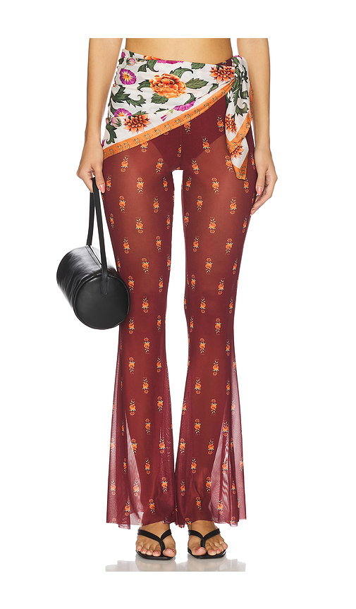 Agua Bendita x REVOLVE Monike + Lexi Pants And Bandana in Burgundy. XL. Also in S