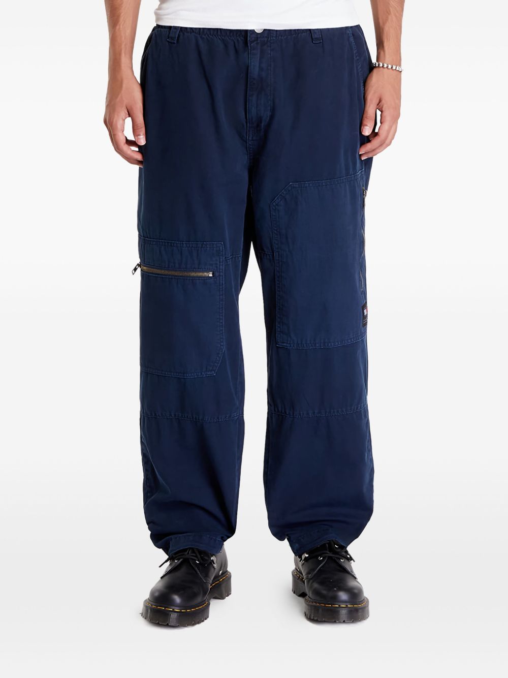 Tapered cargo trousers - Blue