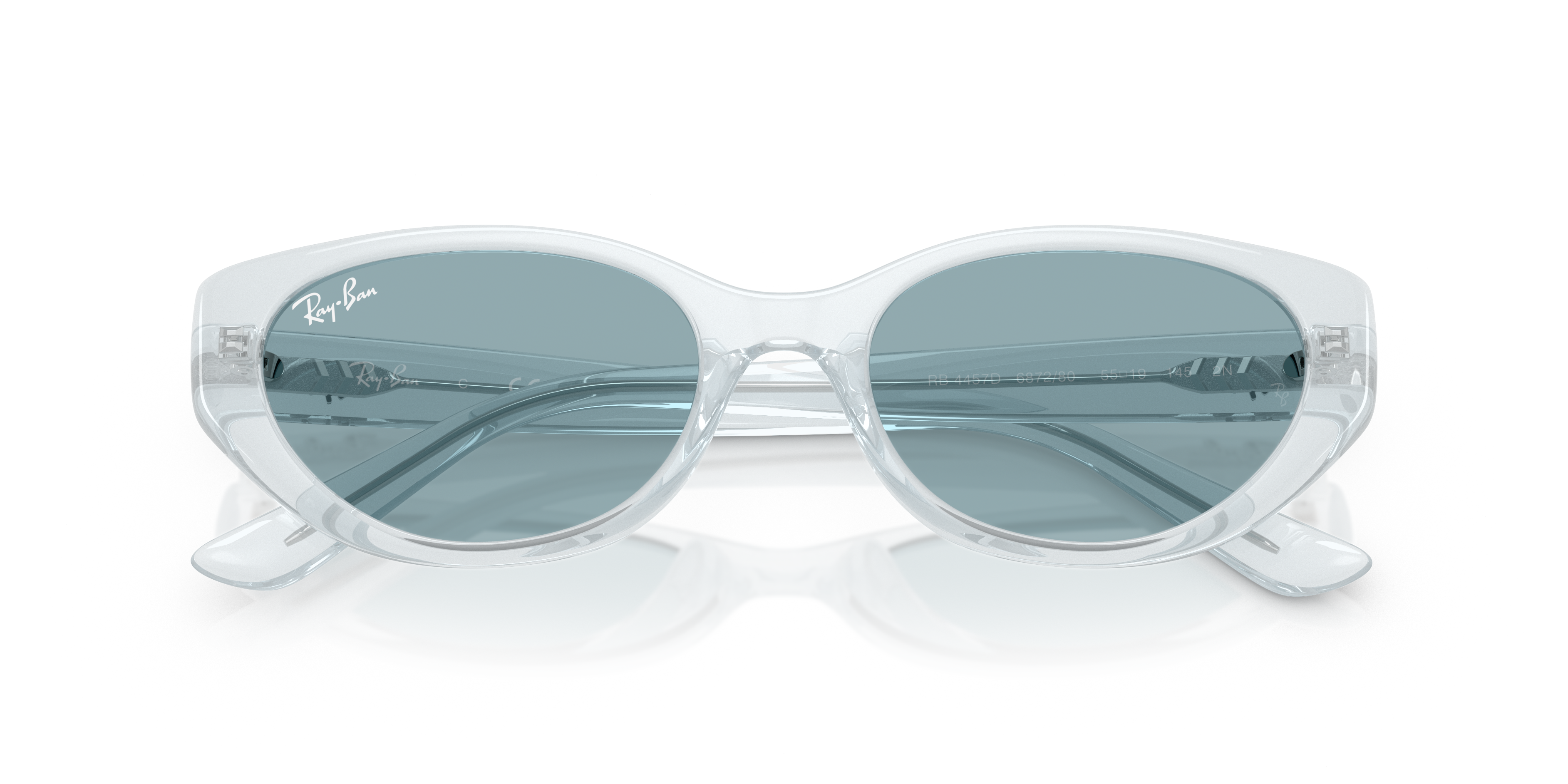 Ray - Ban Unisex Ray - Ban RB4457D 687280 Sunglasses Injected Transparent Blue Pillow Norma