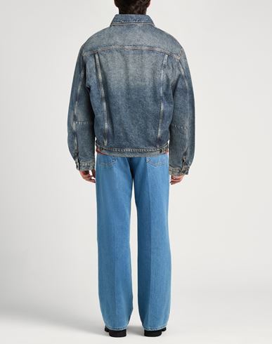 Man Denim outerwear Blue Size L Cotton, Hemp