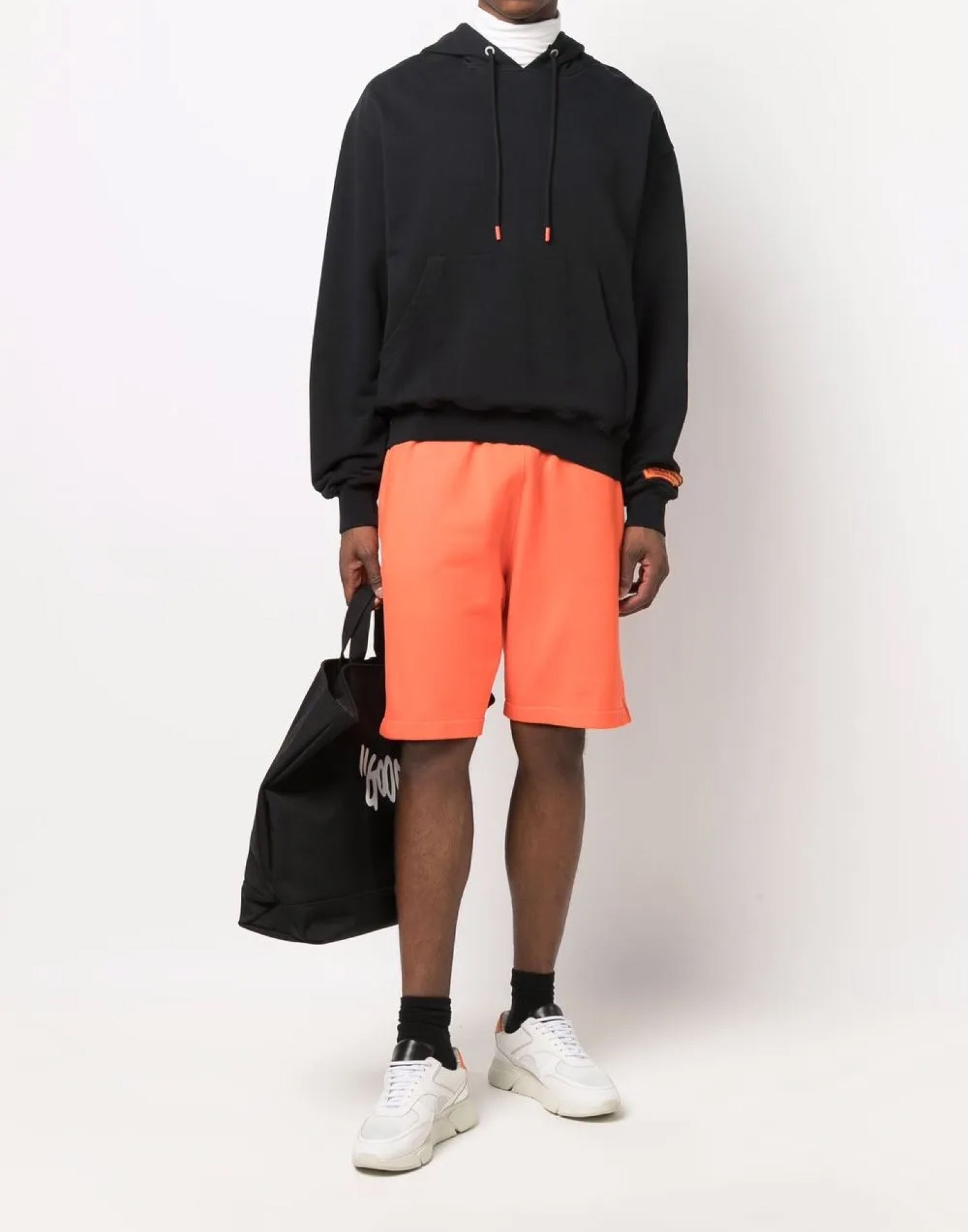 Logo Recycled Shorts — Orange