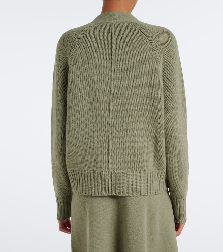 Virgin wool and cashmere cardigan