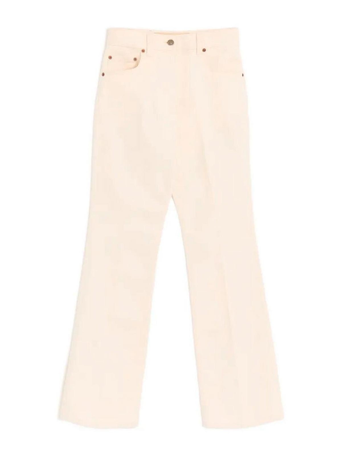 Valentino Garavani - flared denim trousers featuring pockets and loop