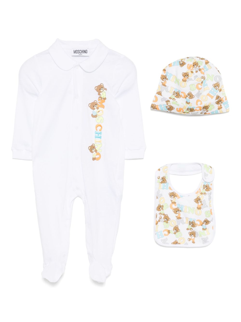 Moschino Kids graphic-print rompers (pack of three) - Neutrals