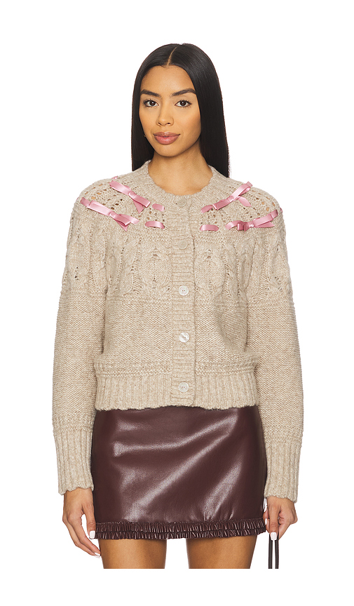 LoveShackFancy Clementian Cardigan in Ivory. XS. Also in L, M, S