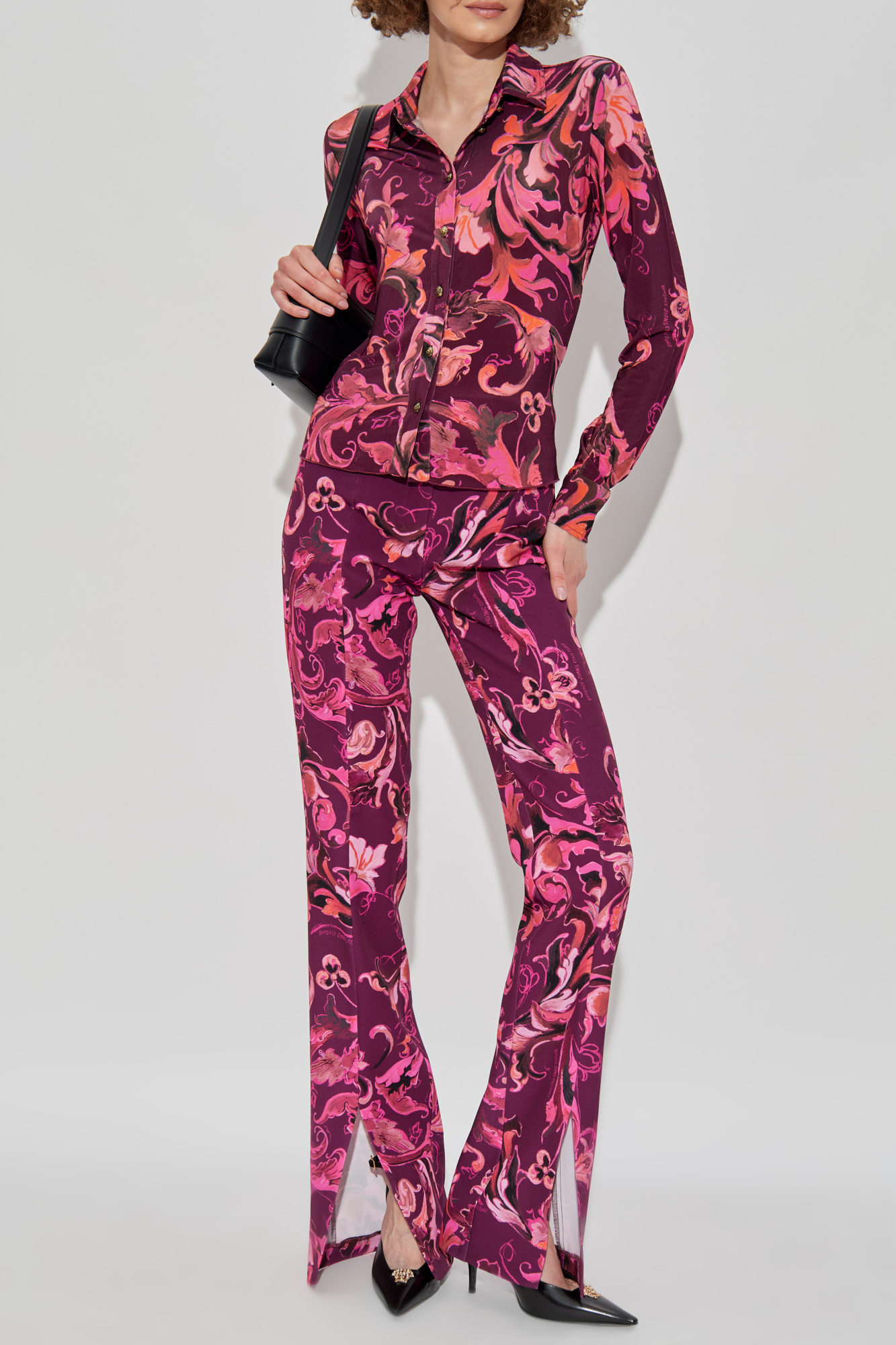 Shirt With `Barocco` Print, Women's, Pink
