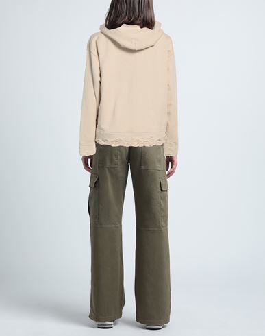 Woman Sweatshirt Beige Size M Cotton