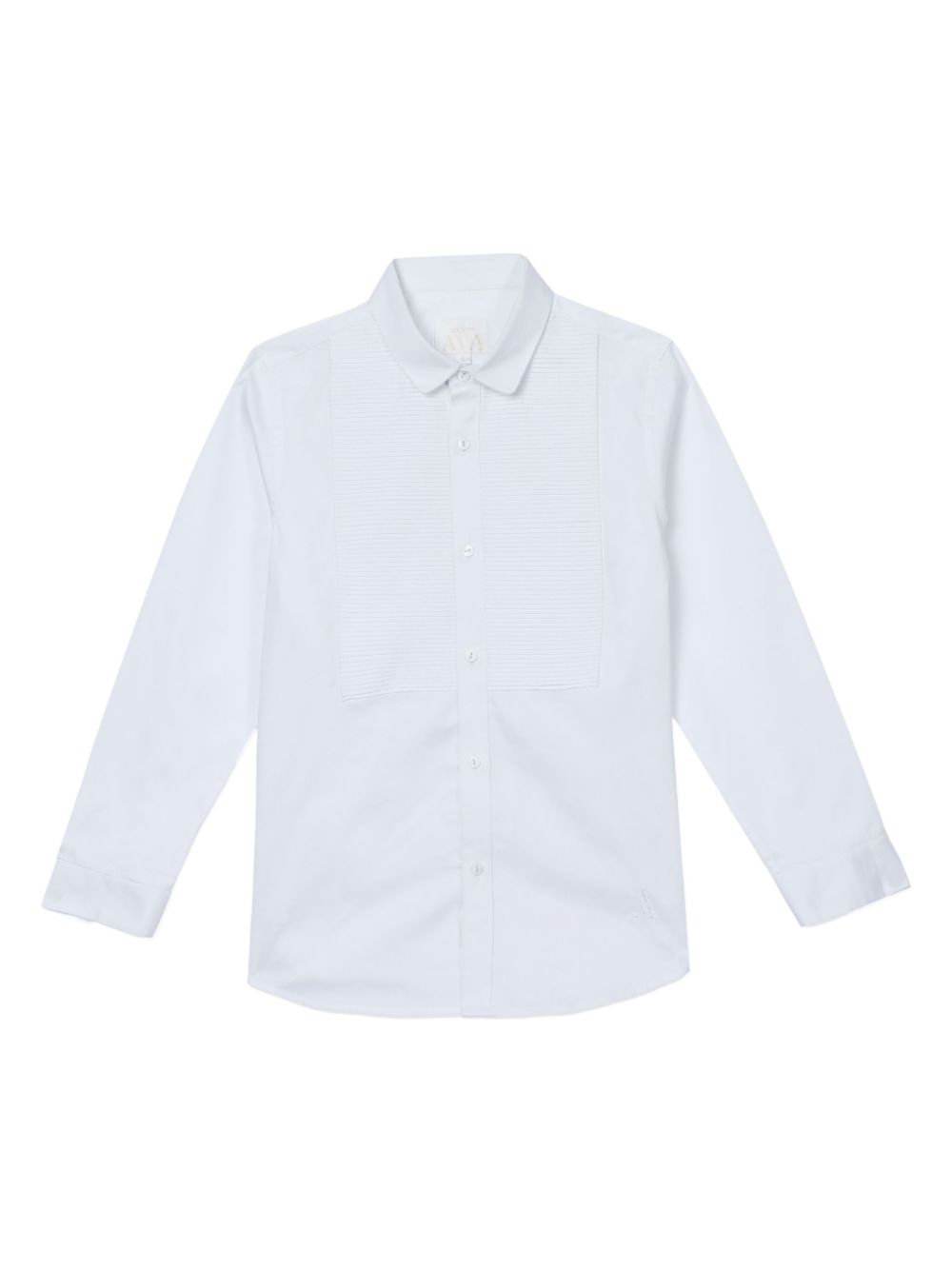 Ribbed-panel shirt - WHITE