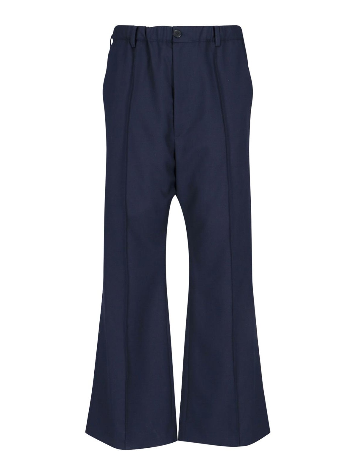 Bootcut trousers in virgin wool