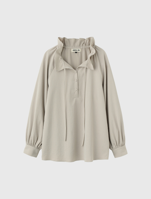 Loose-fit frill collar blouse / WBE3L03504