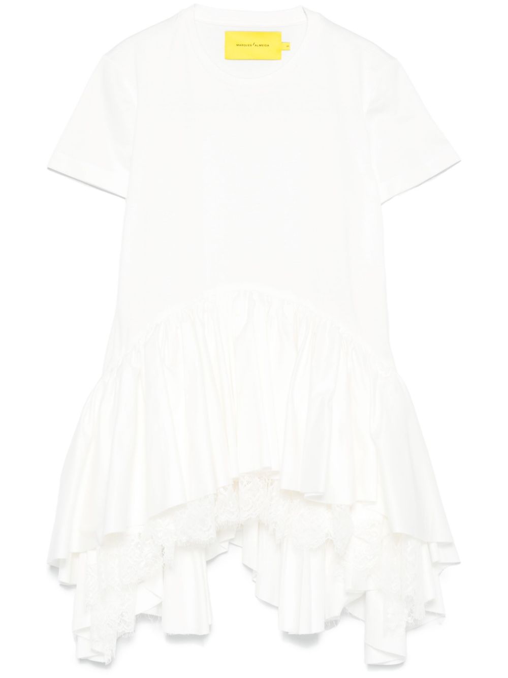 Ruffled T-shirt - White