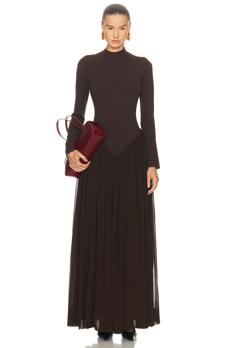 Ronny Kobo Speck Knit Dress in Chicory - Brown. XS also in L