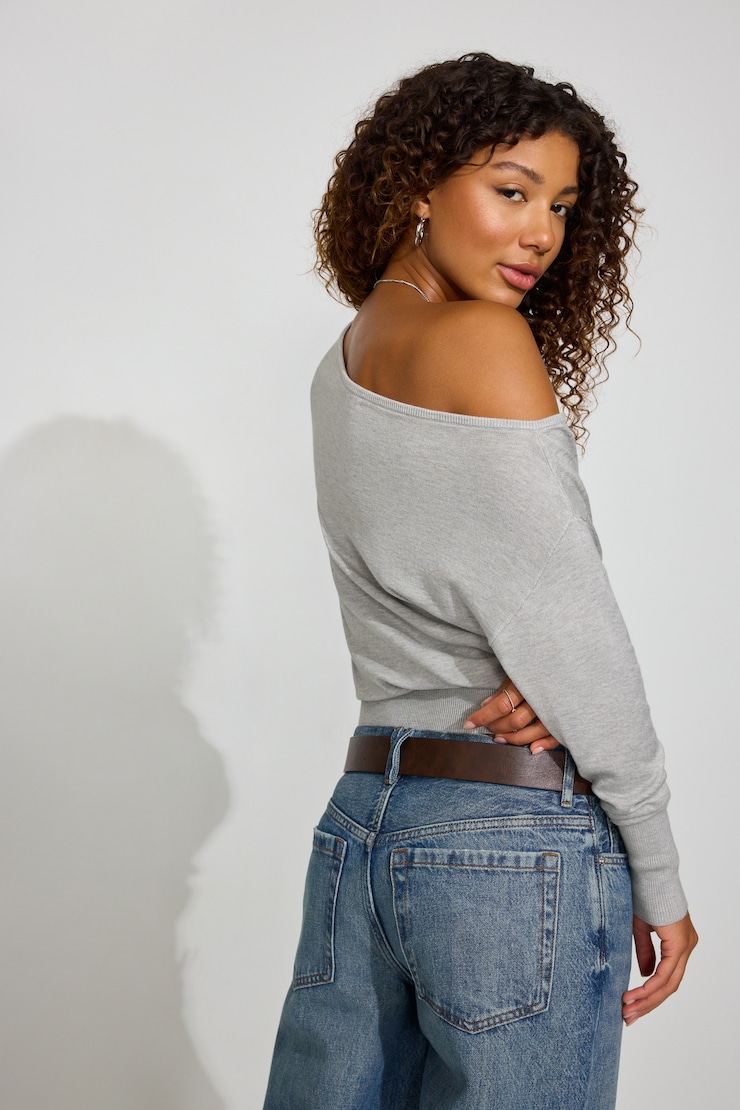 Rae Asymmetric Fine Sweater
