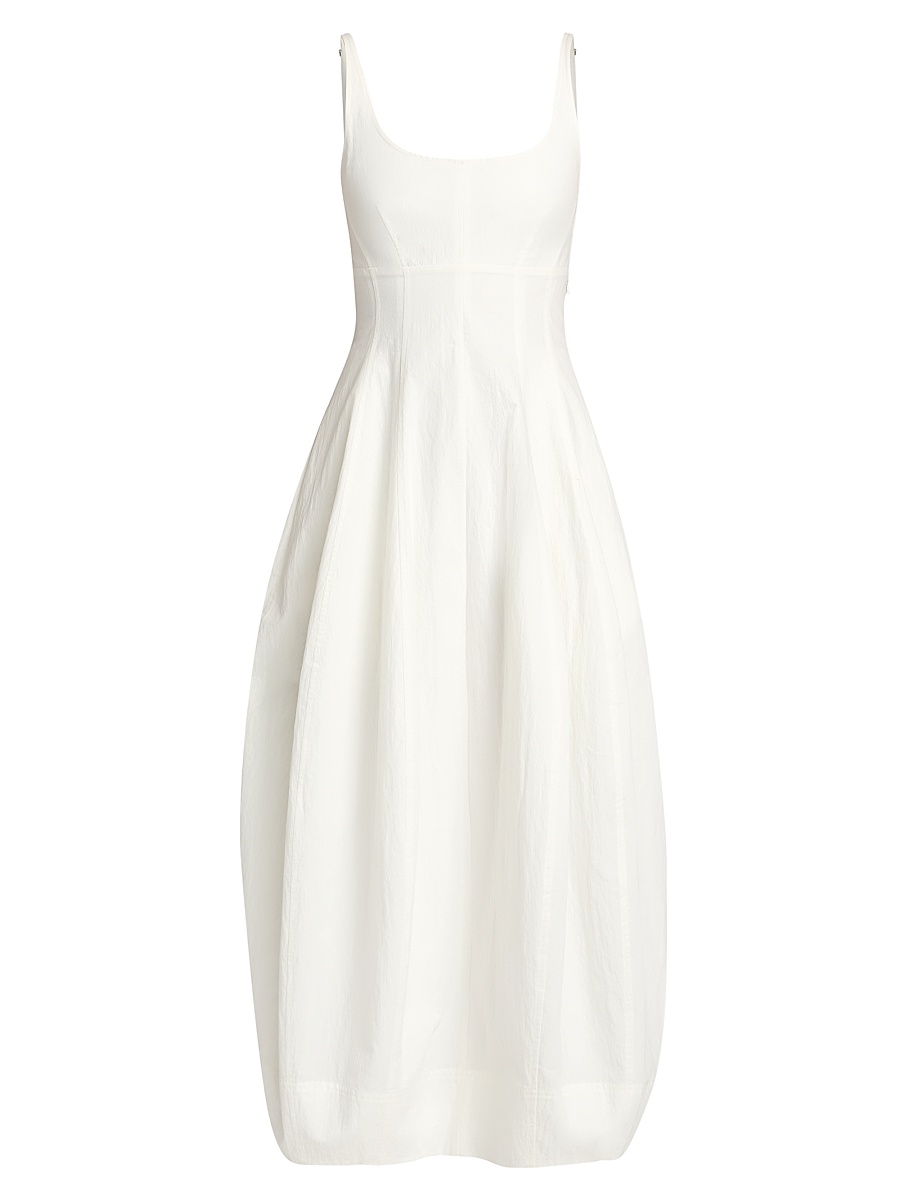 Women's Nina Cotton-Blend Scoopneck Midi-Dress - Bone China