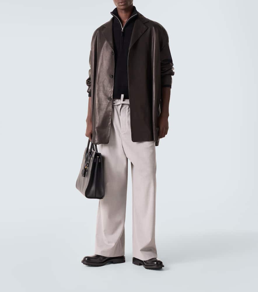 Cotton and cashmere turtleneck sweater