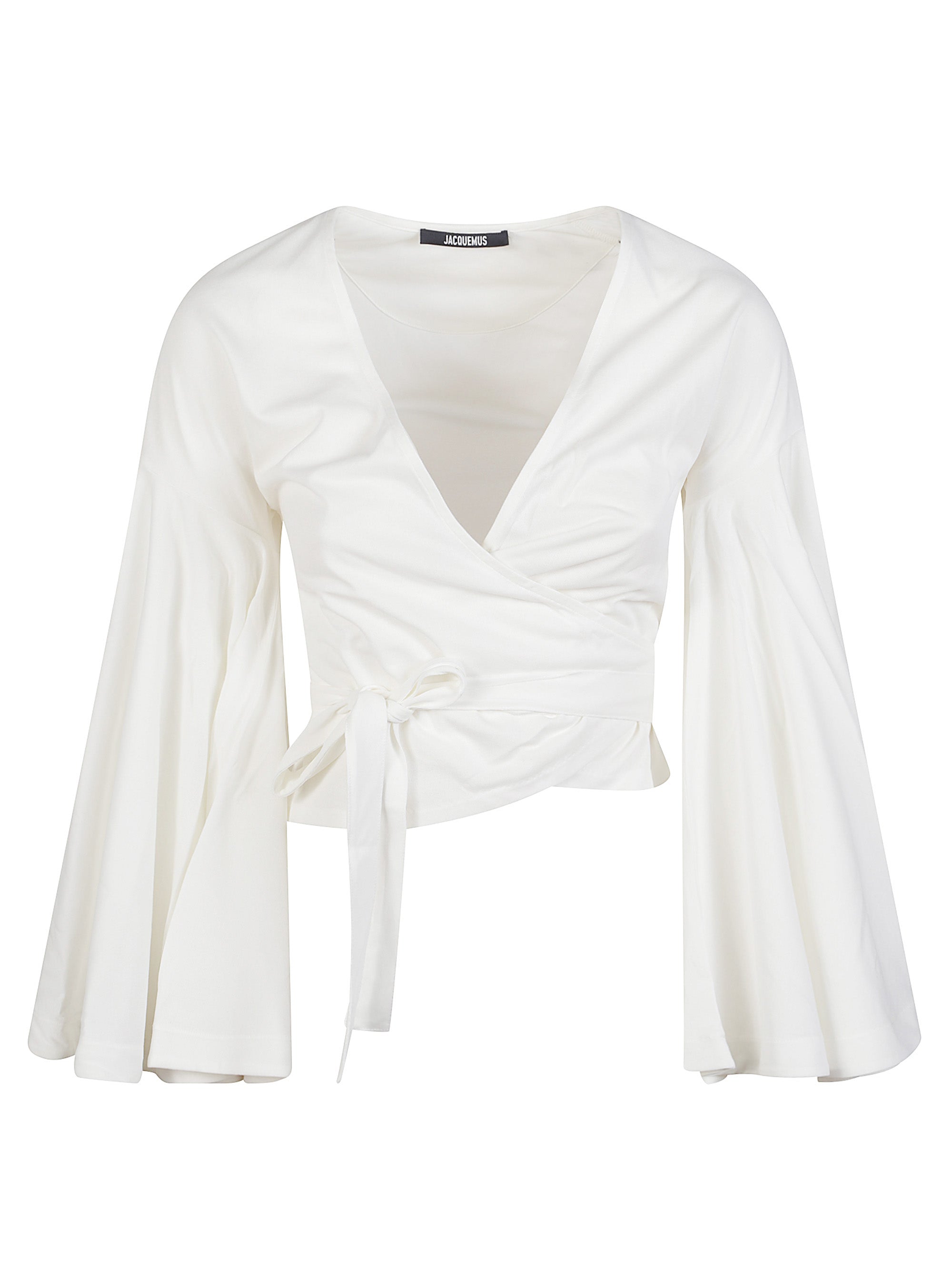 Long-sleeved Tie Blouse