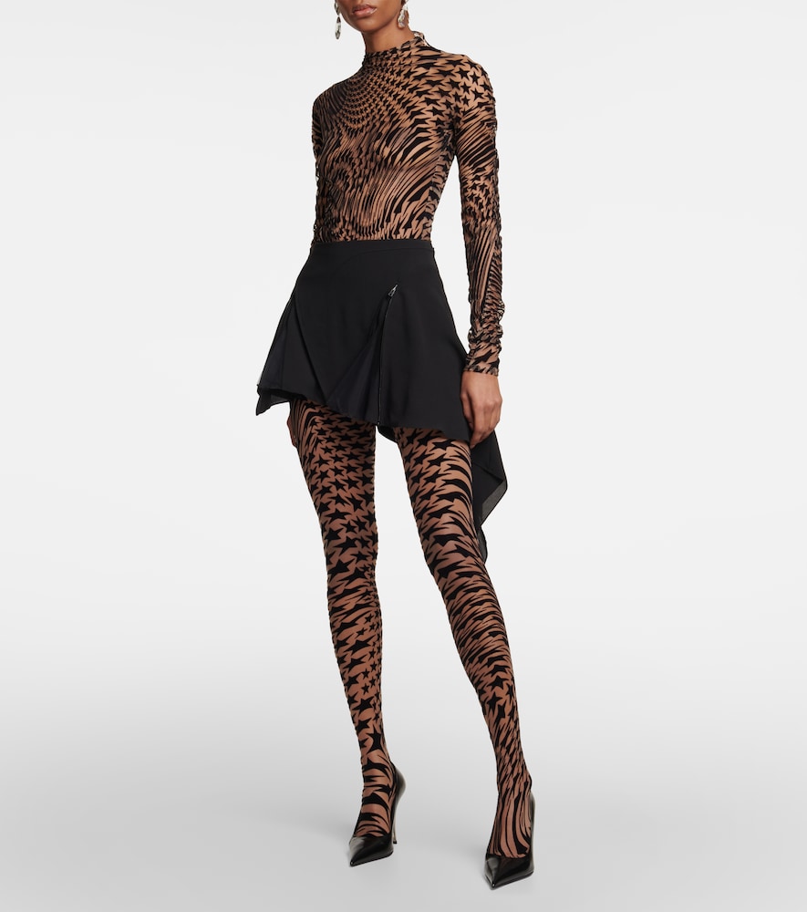 Asymmetrical high-rise miniskirt