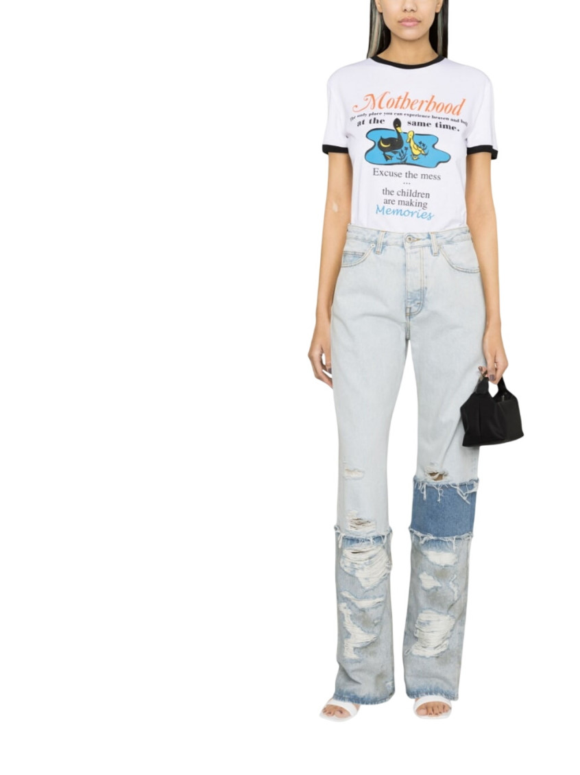 Light Blue Destroyed Jeans