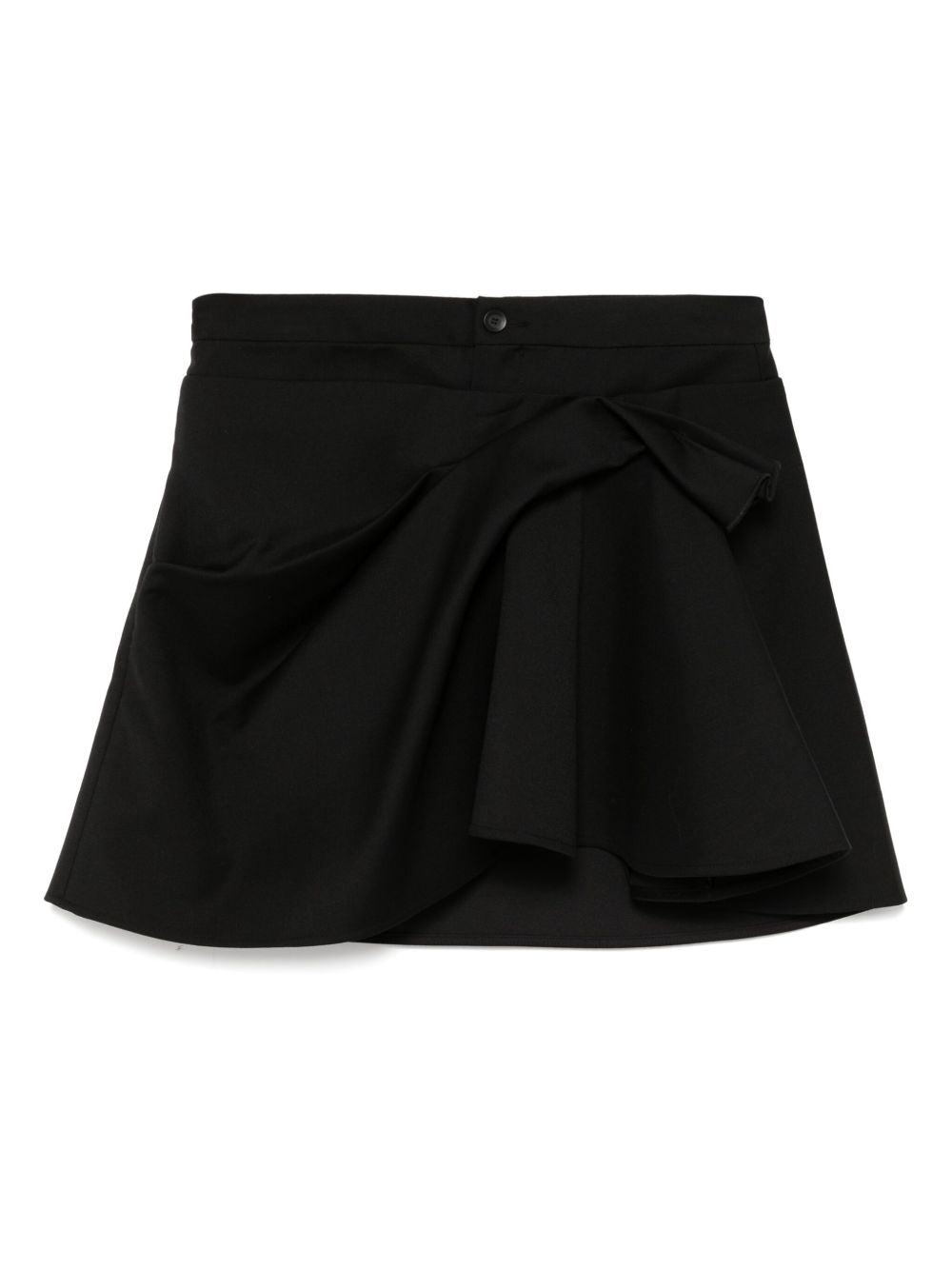 JNBY gather-detail mini skirt - Black