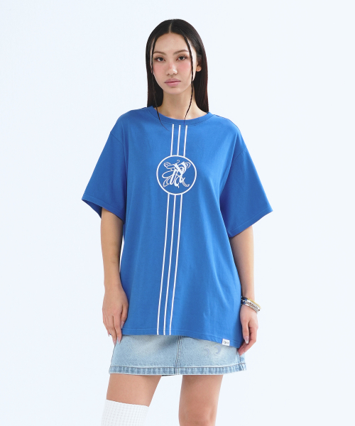 CIRCLE LINE TEE BLUE