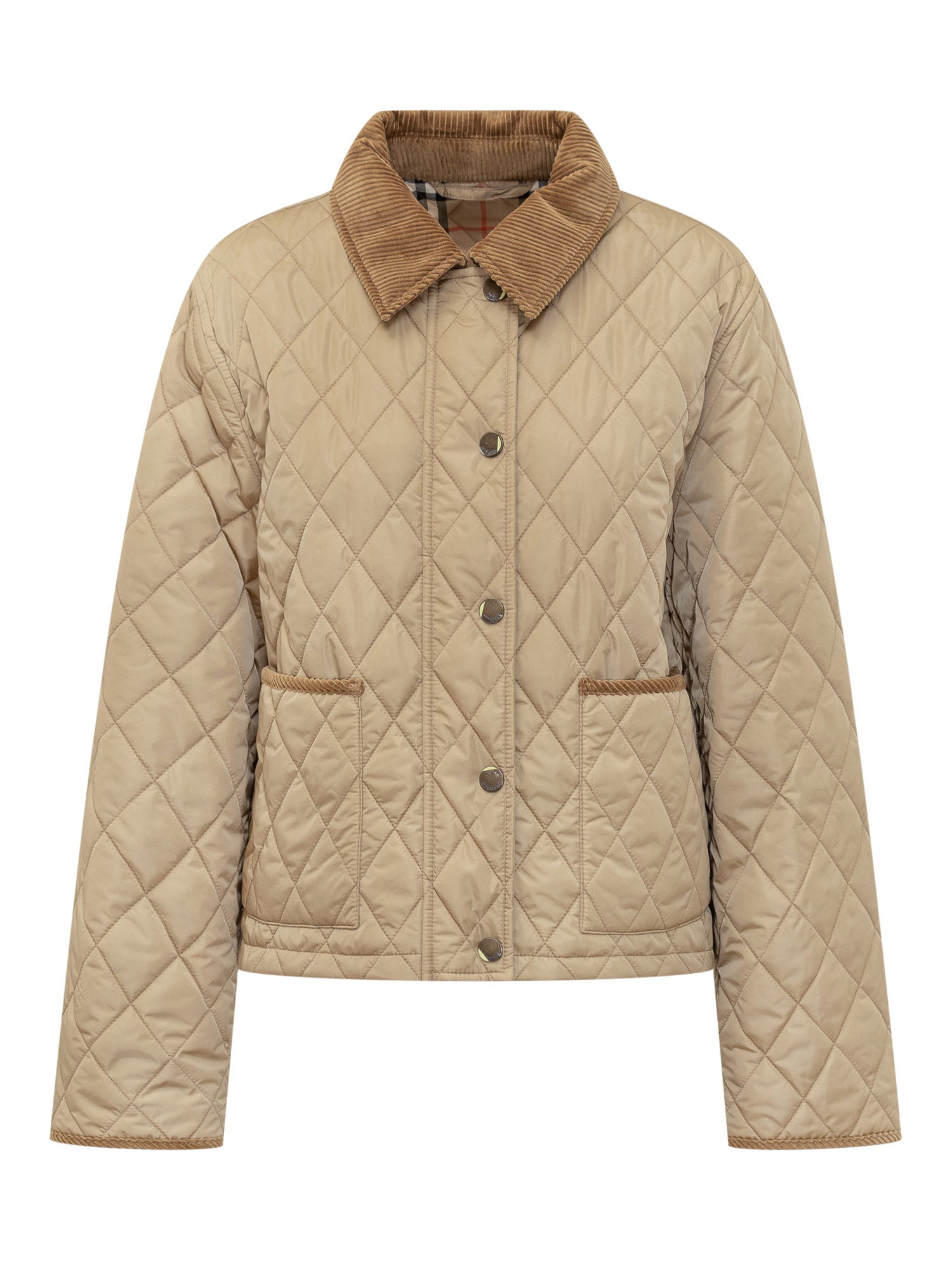 Quilted Jacket with Velvet Collar