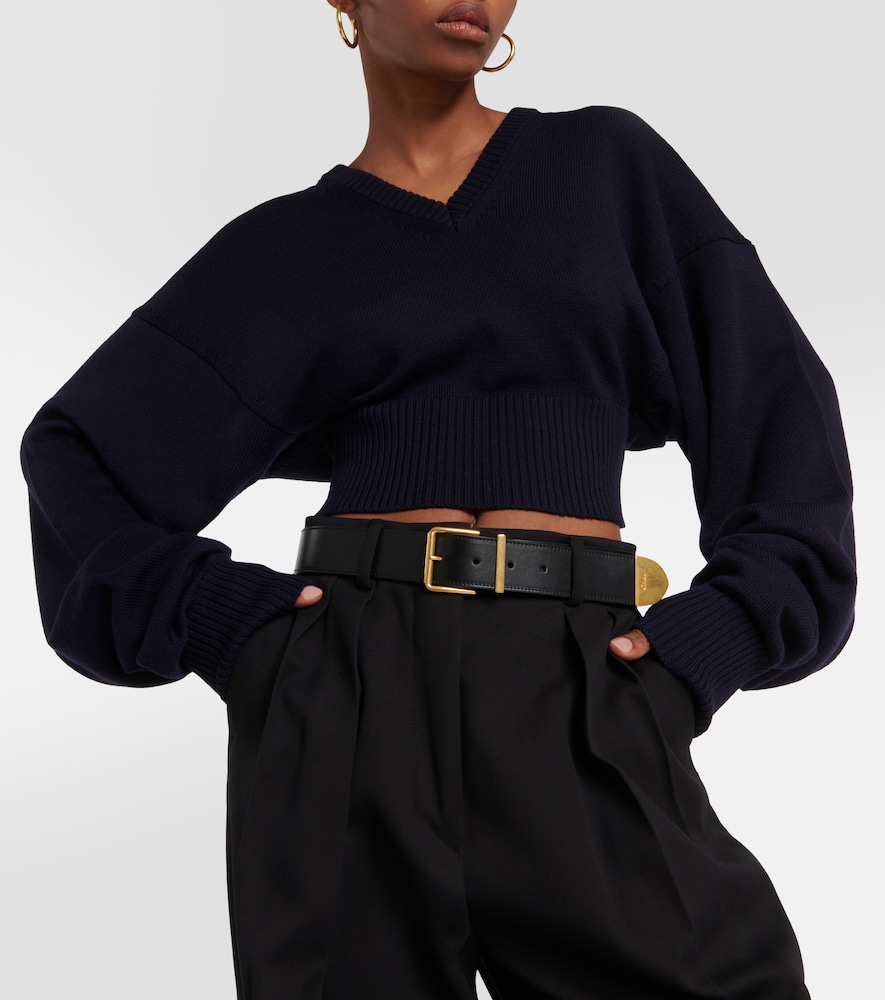 Pomez cropped wool sweater