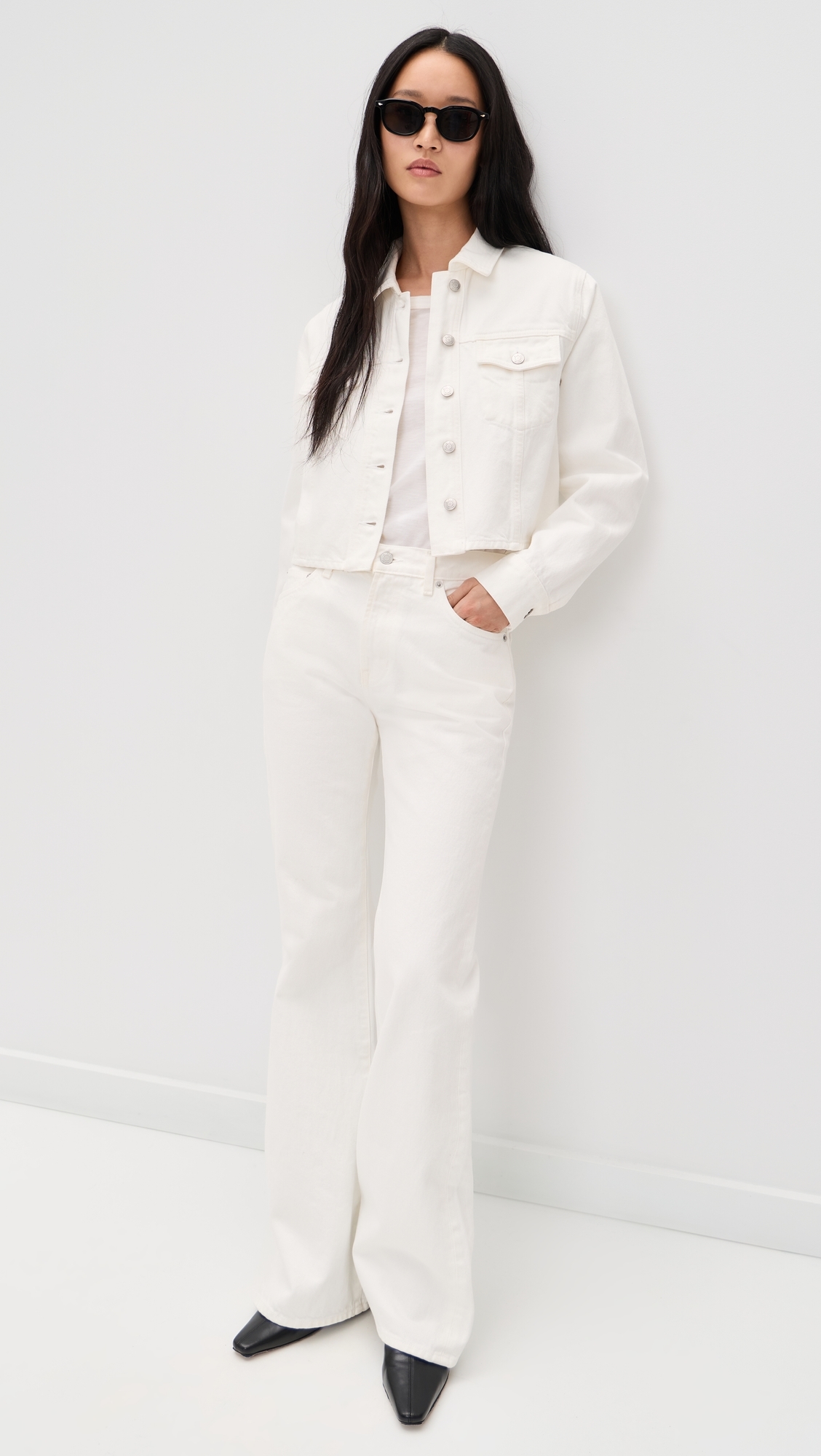 A. L.C. The 713 Denim Jacket White