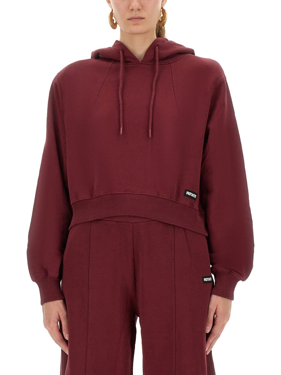 Cropped Terry Back Hoodie - Women's