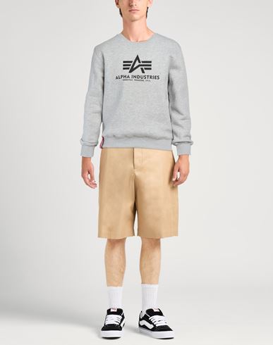 Man Sweatshirt Light grey Size L Cotton, Polyester