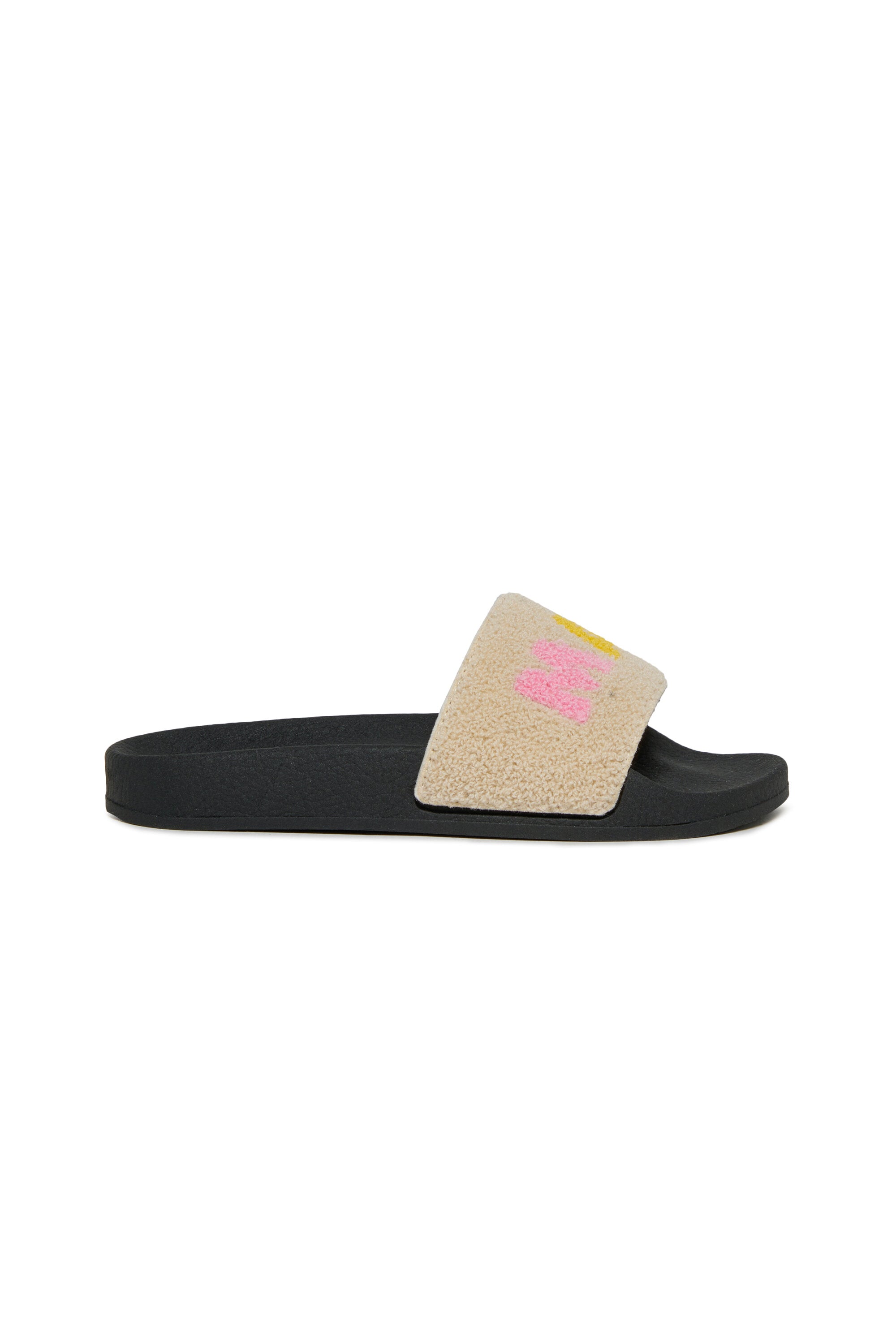 For Kids - Ciabatte slide con logo - Beige