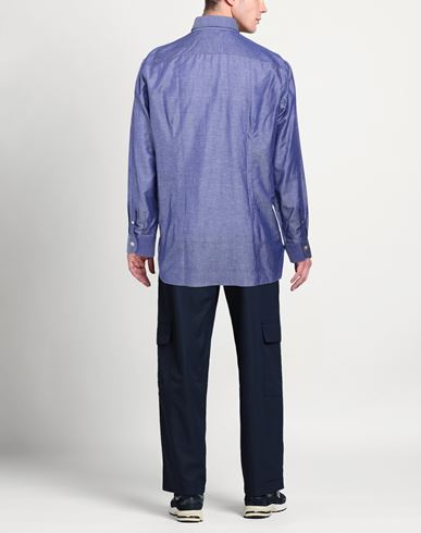 Man Shirt Slate blue Size 18 Cotton, Linen