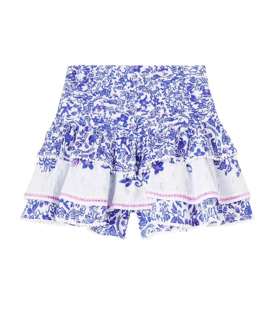 Alizee floral ruffled cotton skirt