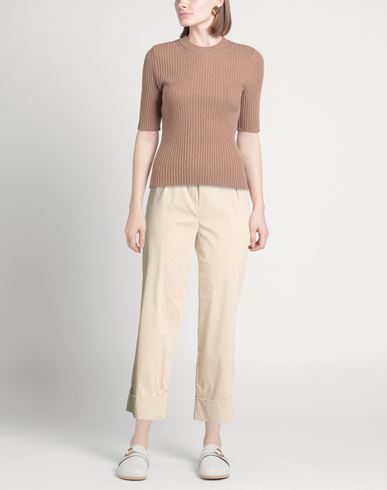 Woman Pants Ivory Size 6 Cotton, Polyamide, Elastane