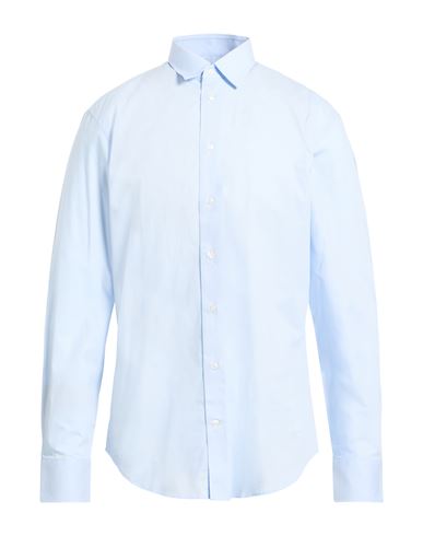 Man Shirt Sky blue Size 15 Cotton