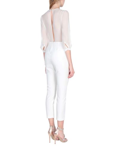 Woman Jumpsuit White Size 8 Polyester, Elastane